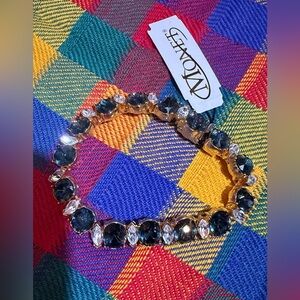 Vintage Monet Blue Crystal Bracelet